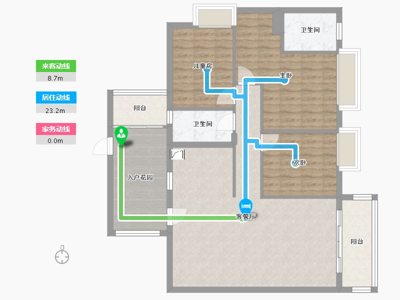 广东省-佛山市-保利花园一期-1栋-95.00-户型库-动静线