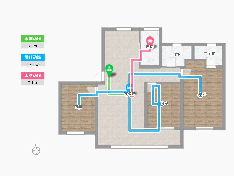 河北省-衡水市-天正壹号院-94.40-户型库-动静线