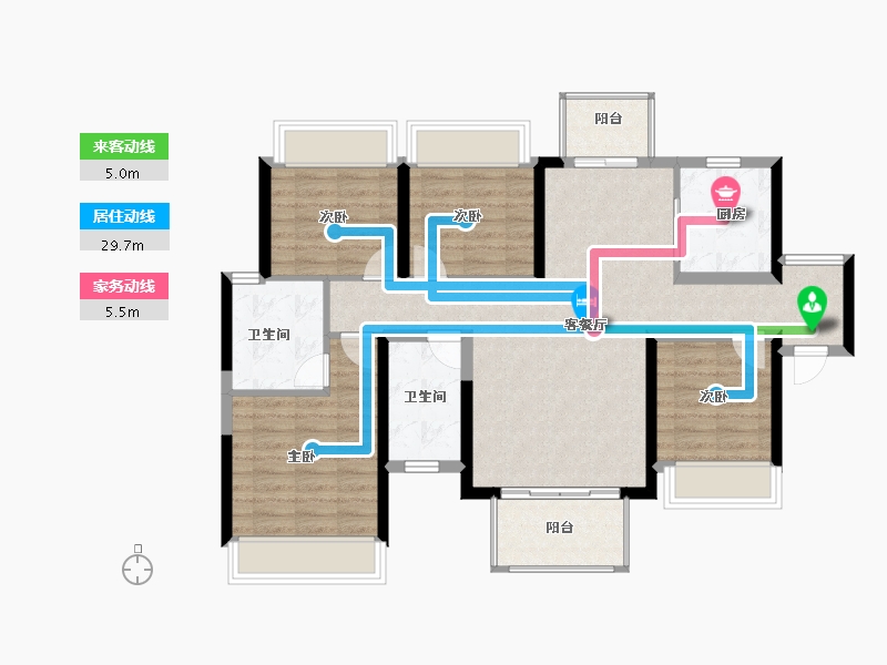 云南省-昭通市-圣桦锦悦府-94.40-户型库-动静线