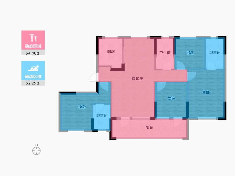 江西省-南昌市-众森红谷一品-95.51-户型库-动静分区