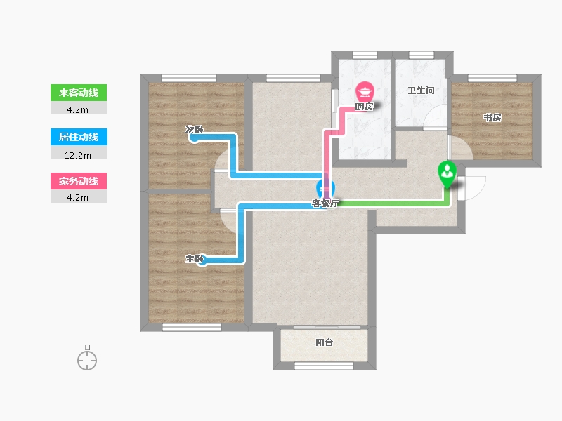 河北省-廊坊市-德荣·文璟-78.40-户型库-动静线