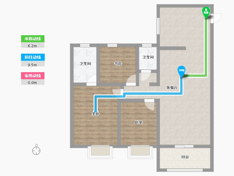 河北省-衡水市-当代悦城ΜΟΜΛ-96.51-户型库-动静线