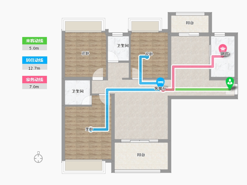 湖南省-怀化市-辰华未来城-99.20-户型库-动静线