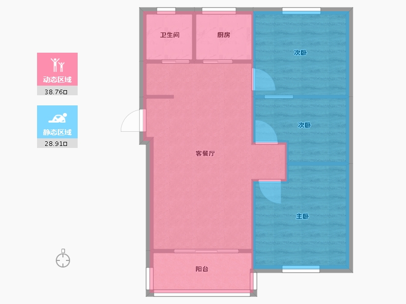 上海-上海市-通波小区-70.00-户型库-动静分区