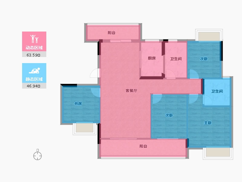 江西省-九江市-通源·天赐人家-100.00-户型库-动静分区