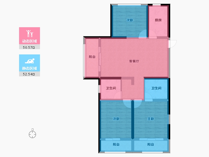 山西省-晋中市-大学城·国际学园-91.21-户型库-动静分区