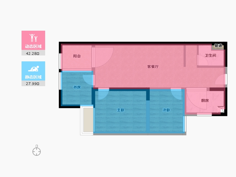 云南省-昆明市-俊发·观云海云中苑-60.50-户型库-动静分区