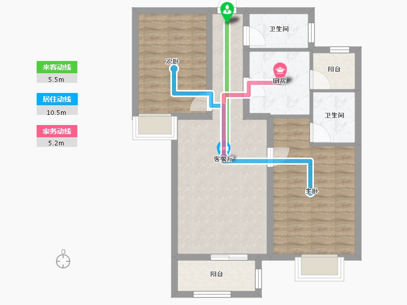 河北省-衡水市-隆江华府-73.51-户型库-动静线