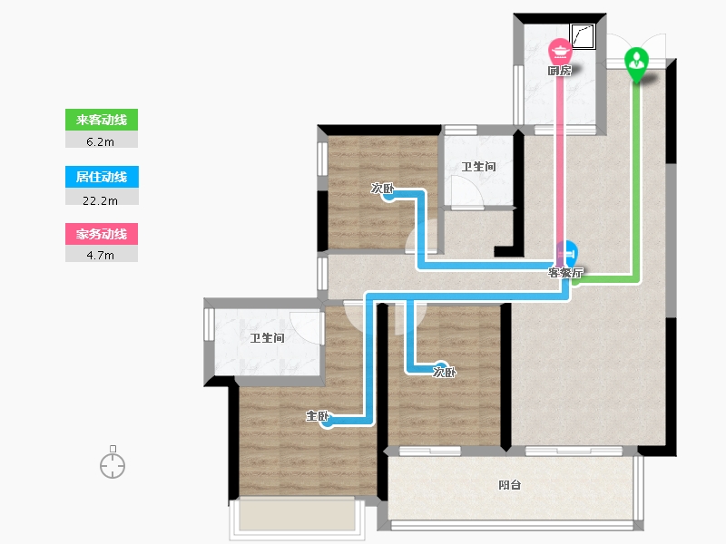 云南省-昭通市-圣桦锦悦府-87.42-户型库-动静线