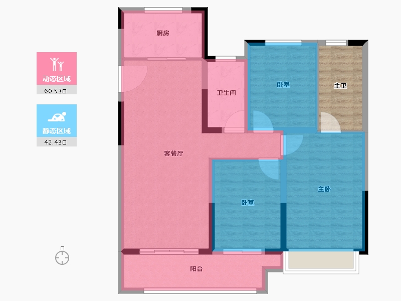 河南省-商丘市-雅居乐蘭台府-100.00-户型库-动静分区