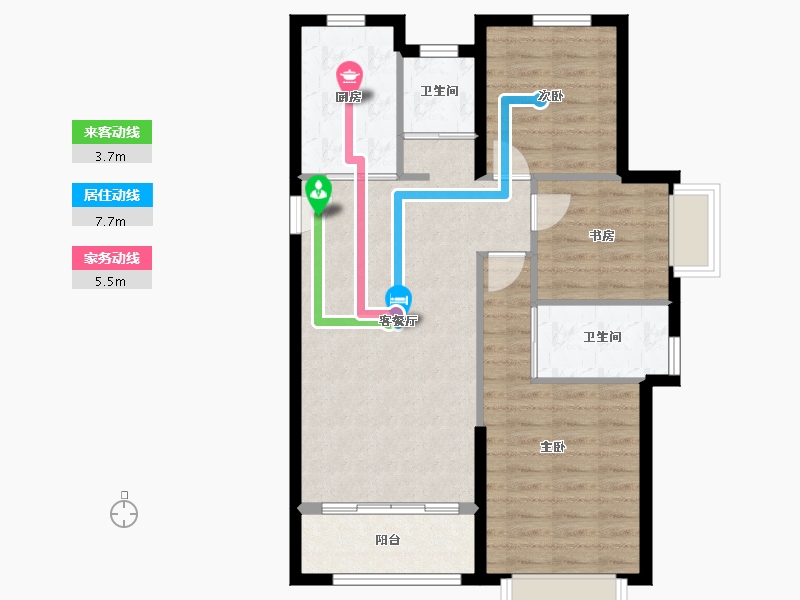 山西省-晋中市-大学城·国际学园-78.99-户型库-动静线