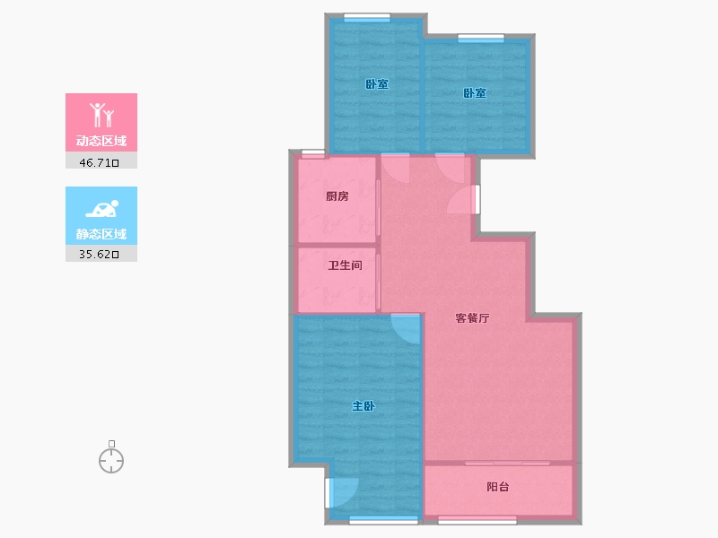 辽宁省-沈阳市-保利溪湖林语-99.00-户型库-动静分区