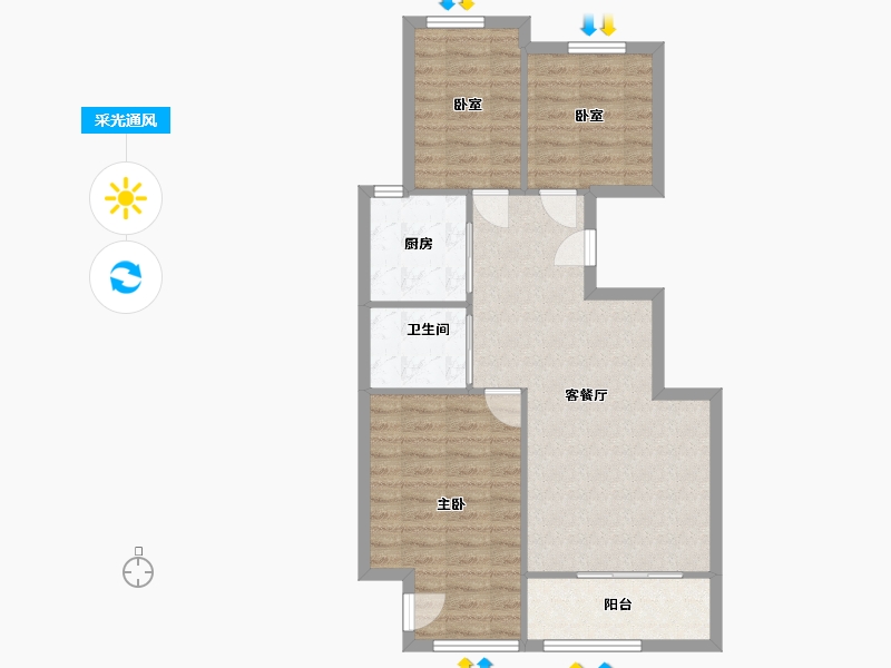 辽宁省-沈阳市-保利溪湖林语-99.00-户型库-采光通风