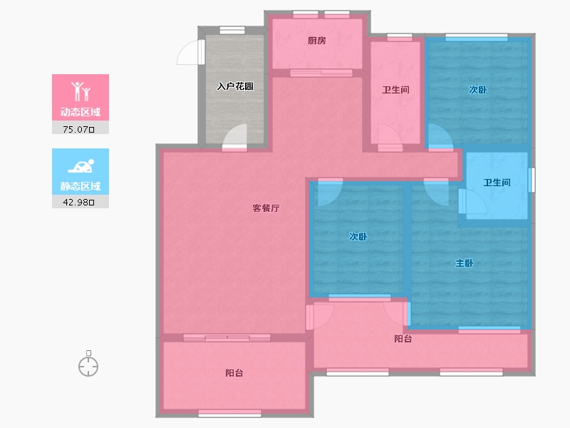 河南省-开封市-亿乘·帝湖世家-110.77-户型库-动静分区