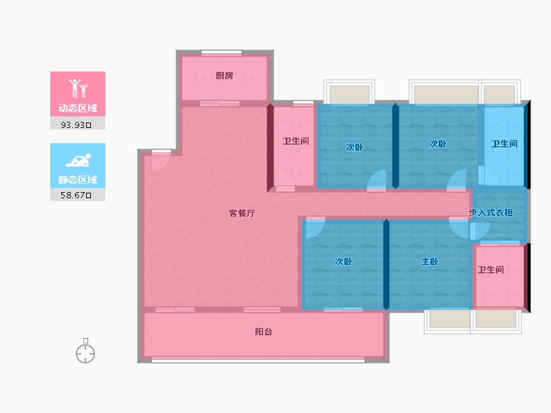 福建省-三明市-中洲郡-135.52-户型库-动静分区