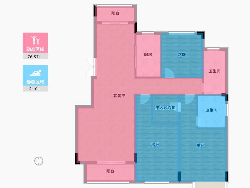 江西省-南昌市-加美四季花城-127.81-户型库-动静分区