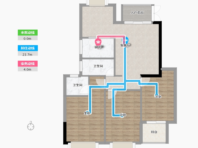 福建省-宁德市-润锦·星湖名筑-86.70-户型库-动静线