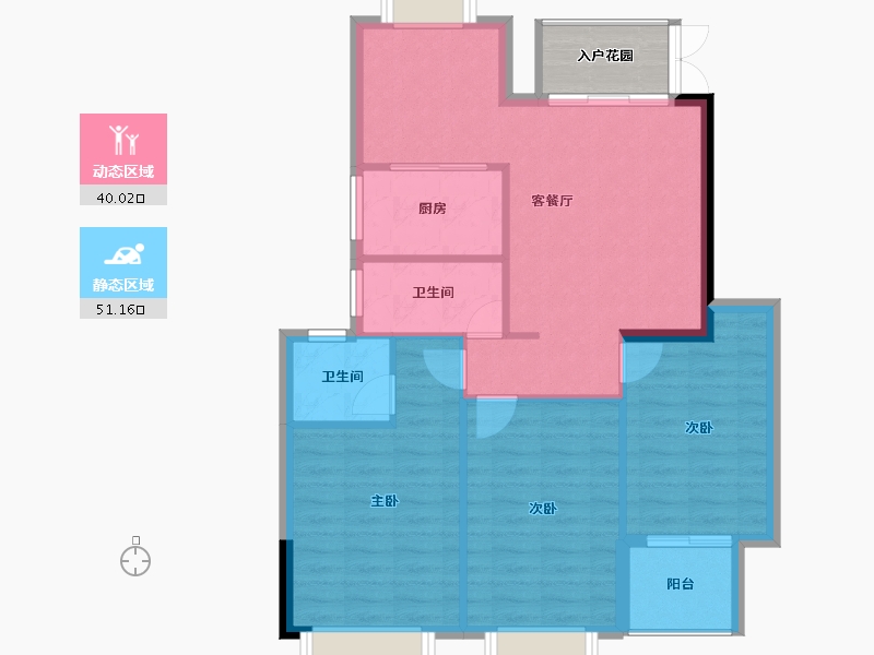 福建省-宁德市-润锦·星湖名筑-86.70-户型库-动静分区