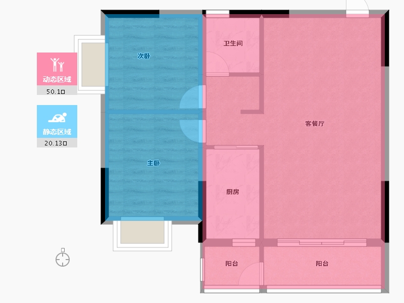 云南省-曲靖市-愿景·中国·宣威公园里康养小镇·芬芳源-63.20-户型库-动静分区