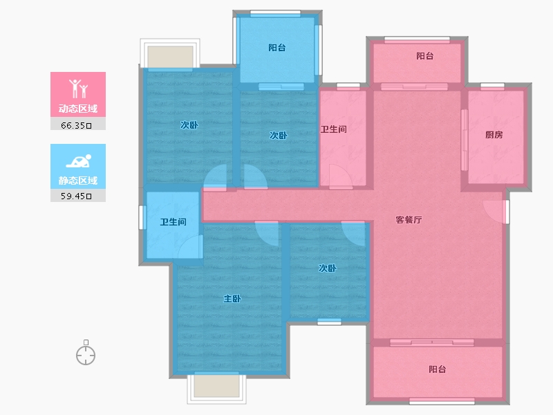 湖南省-湘潭市-大汉龍雲臺-112.52-户型库-动静分区