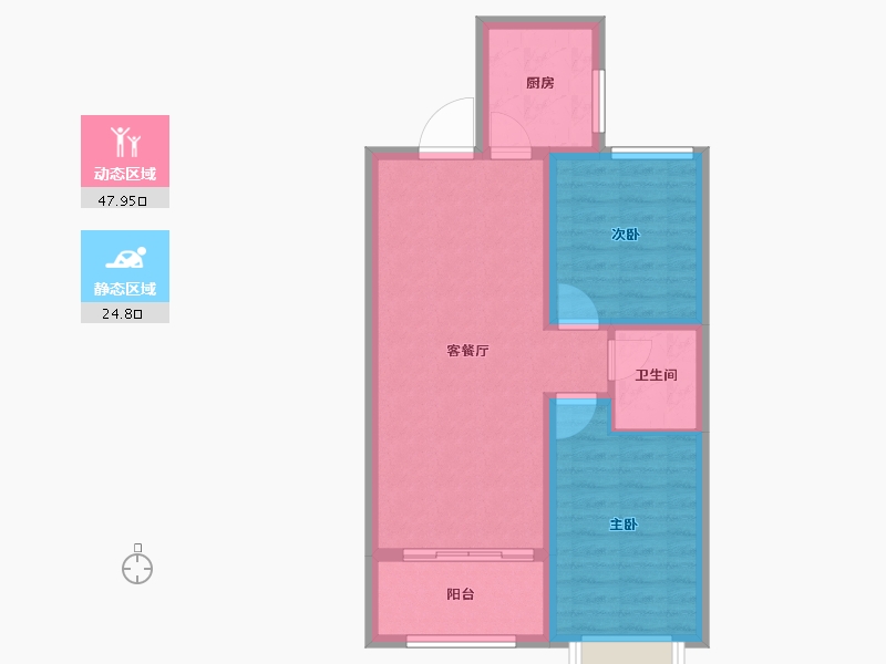 河北省-邯郸市-荣科兴苑-65.07-户型库-动静分区