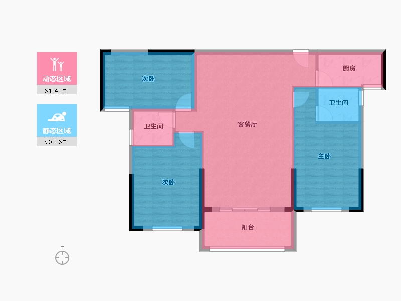 湖北省-宜昌市-康居阳光城-101.42-户型库-动静分区