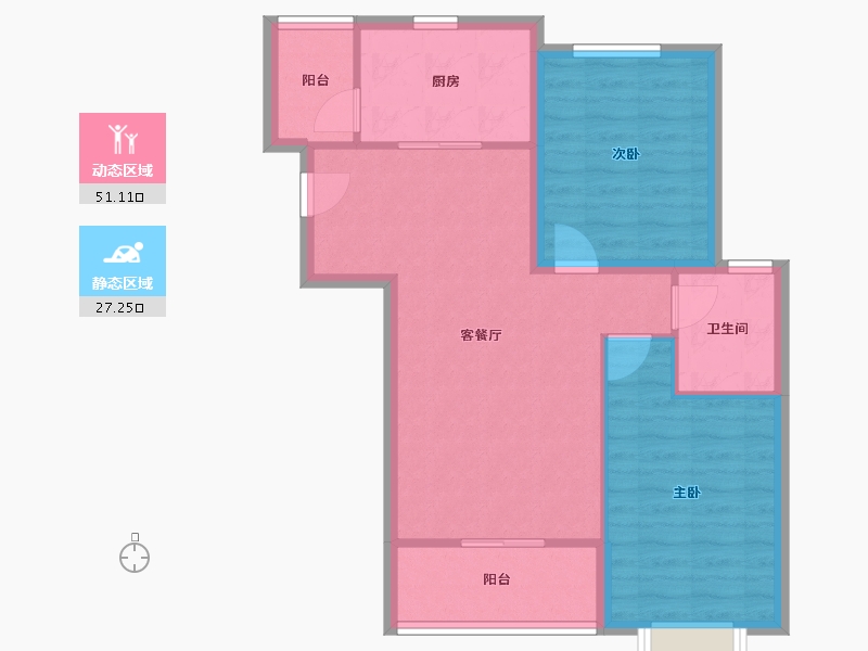 河北省-廊坊市-丽嘉·新航城-70.44-户型库-动静分区