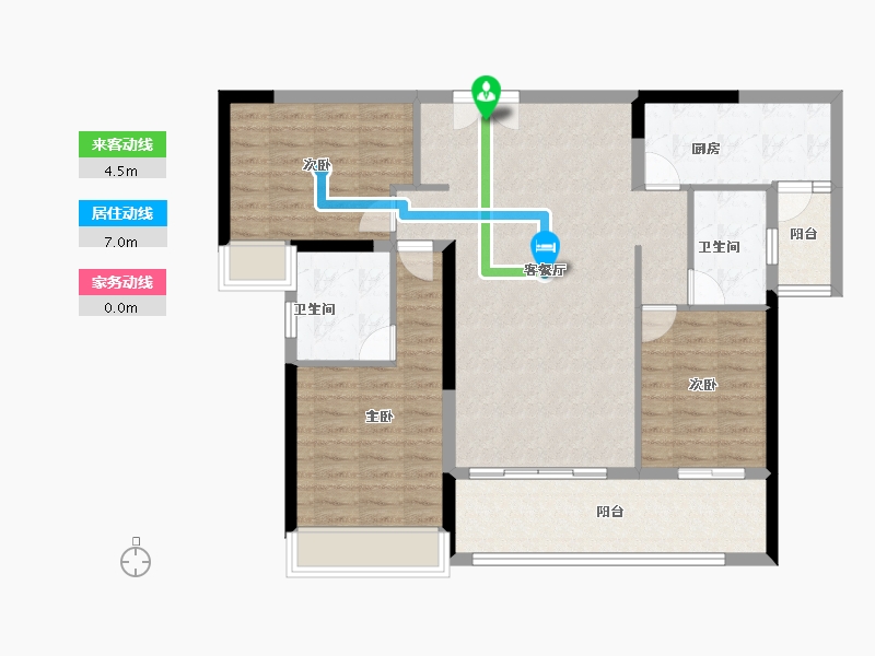 广东省-广州市-天麟府瑧林-98.40-户型库-动静线