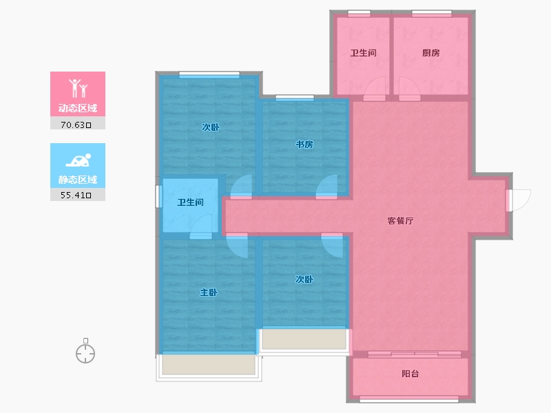 山东省-滨州市-融汇新里程-112.80-户型库-动静分区