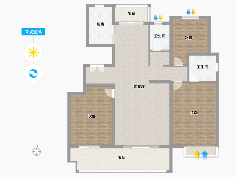 山东省-临沂市-金邑尚府-139.00-户型库-采光通风