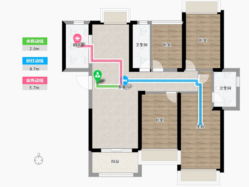 广东省-佛山市-奥园上林—品-88.00-户型库-动静线