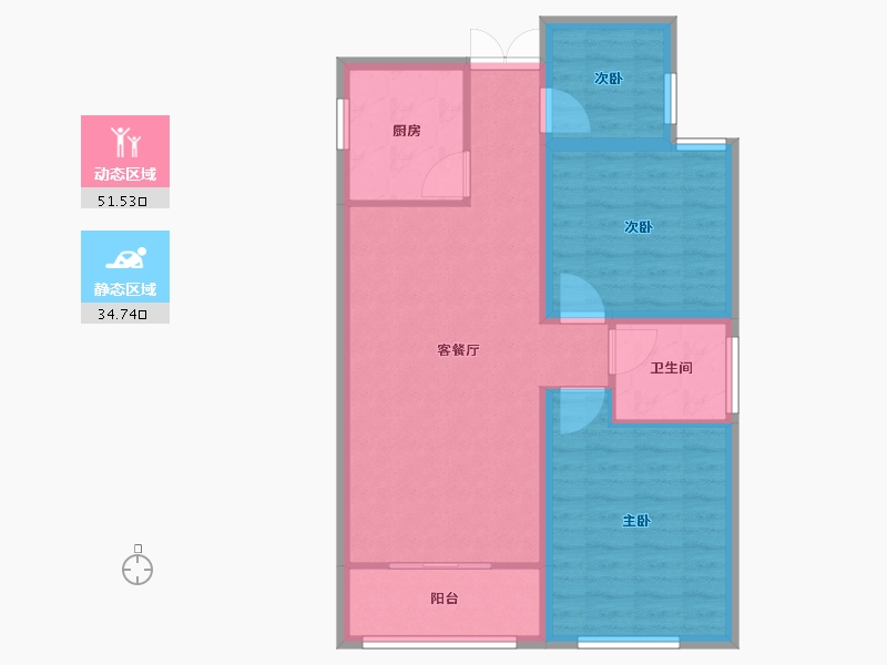 山东省-临沂市-房源南湖尚城-77.53-户型库-动静分区