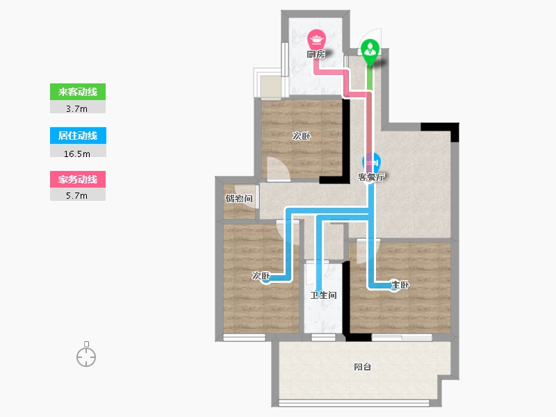 福建省-宁德市-万春·玖珑郡-68.04-户型库-动静线