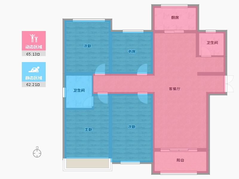 山东省-滨州市-融汇新里程-113.61-户型库-动静分区