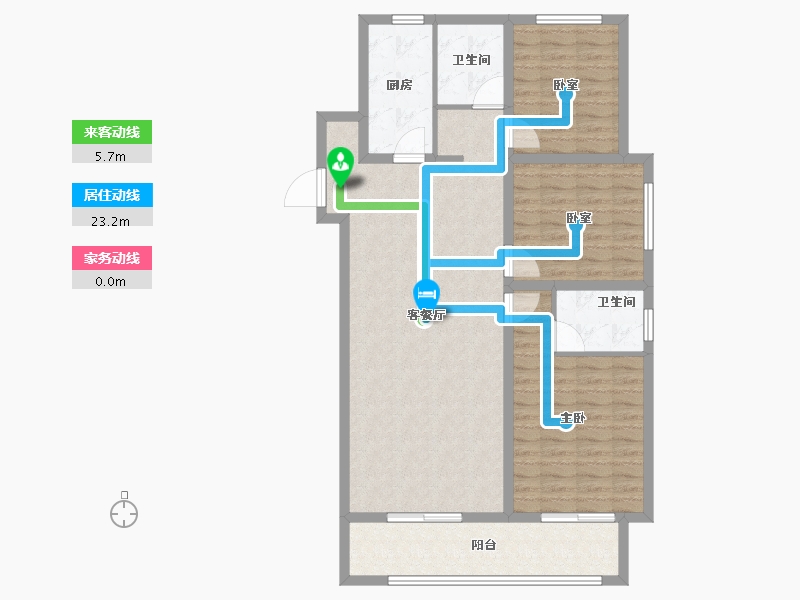 山东省-临沂市-远通香麓院-106.40-户型库-动静线