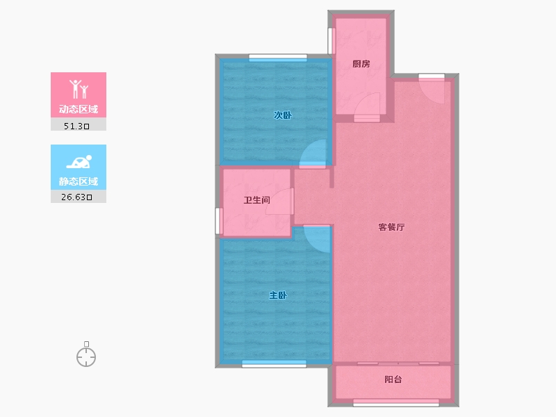 河北省-廊坊市-德荣·文璟-70.40-户型库-动静分区