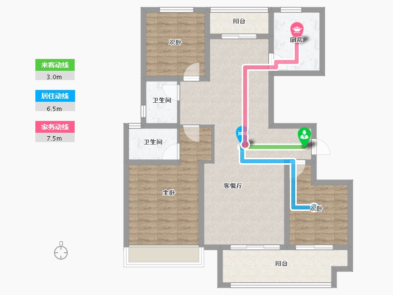 河南省-商丘市-建业联盟东望-101.25-户型库-动静线