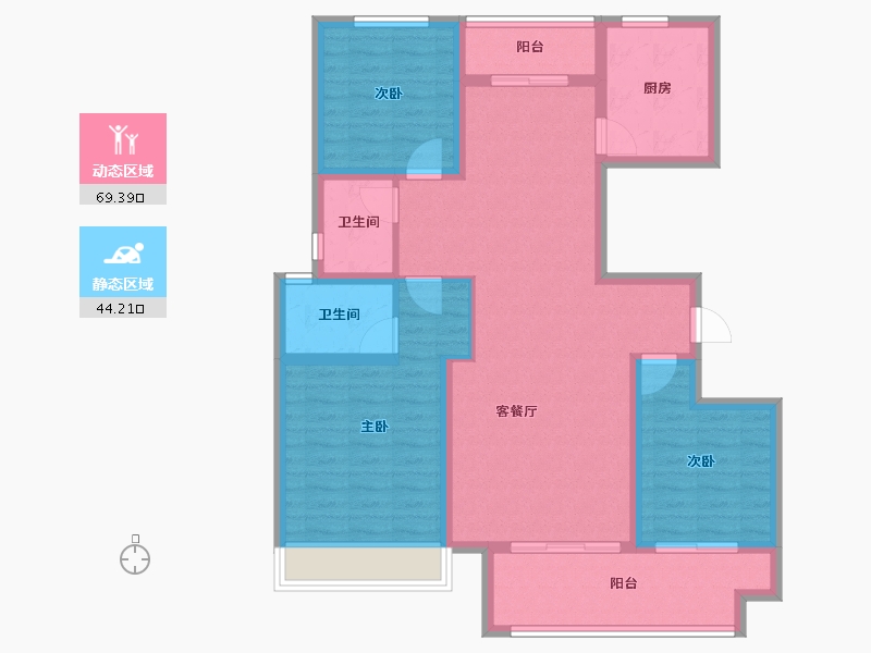 河南省-商丘市-建业联盟东望-101.25-户型库-动静分区