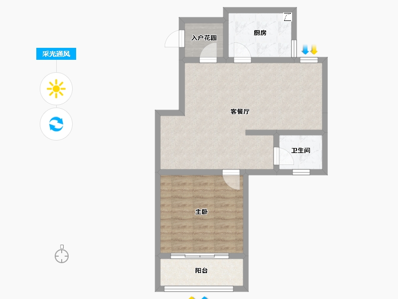 湖南省-湘潭市-万憬欣悦园-60.02-户型库-采光通风