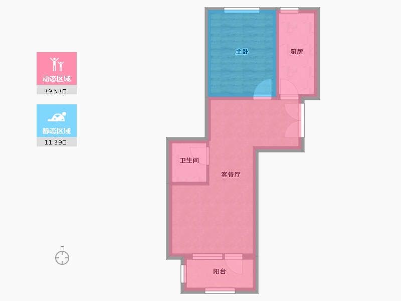 辽宁省-葫芦岛市-天顺红海湾二期-44.64-户型库-动静分区