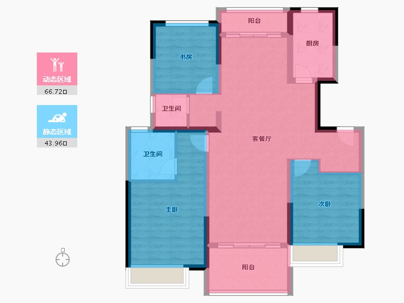 江苏省-镇江市-美的城三区·悦然里-99.00-户型库-动静分区