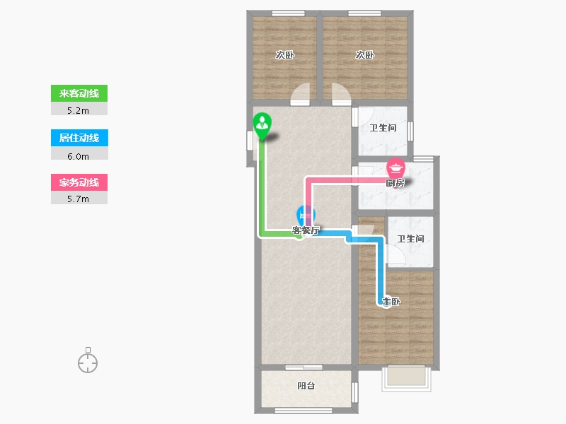 河北省-衡水市-港湾家园-92.60-户型库-动静线