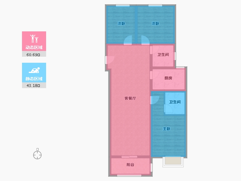 河北省-衡水市-港湾家园-92.60-户型库-动静分区