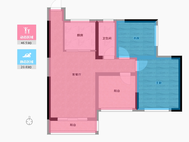 广西壮族自治区-桂林市-桂林彰泰滟澜山-77.47-户型库-动静分区