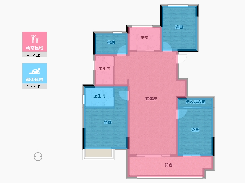 安徽省-池州市-前城江盼-103.17-户型库-动静分区