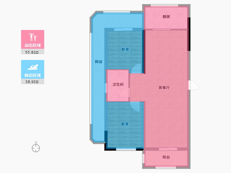 辽宁省-营口市-富甲·甲天下-84.00-户型库-动静分区