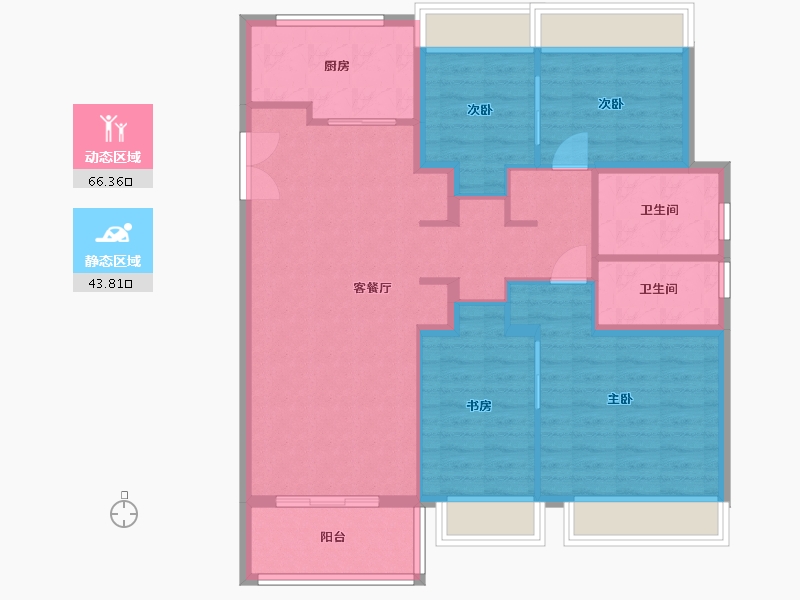 湖南省-湘潭市-金奥湘江公馆-99.20-户型库-动静分区