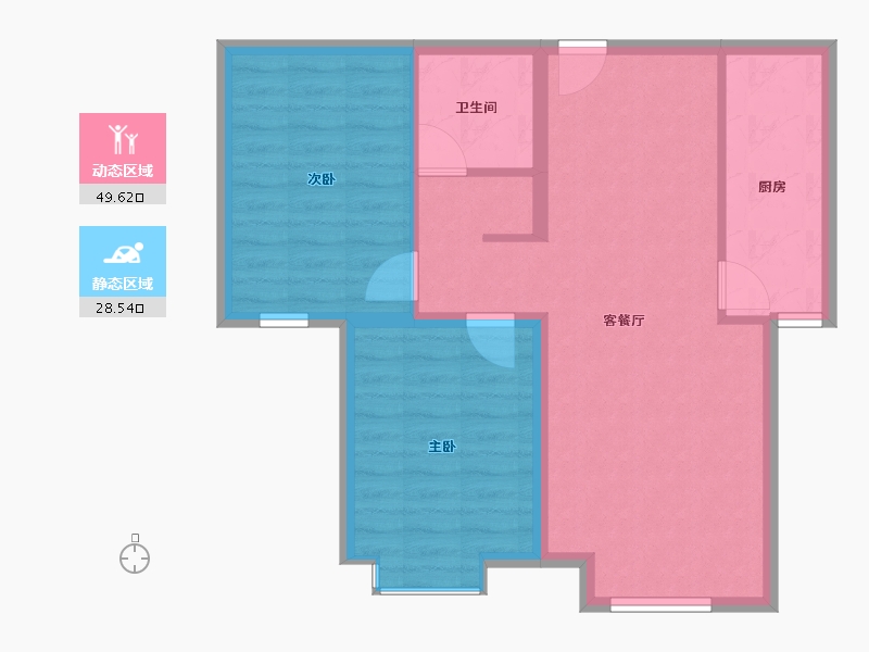 天津-天津市-京能海语城(=期)-70.40-户型库-动静分区