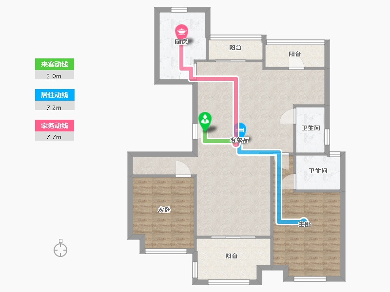 浙江省-杭州市-上实海上海白洋港城-113.47-户型库-动静线