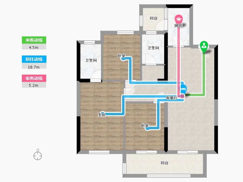 四川省-成都市-成都鑫苑城-93.00-户型库-动静线